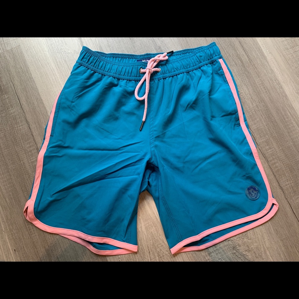COPY - Mr Mister Swim NWT Solid Retro Stripe Swim Trunks